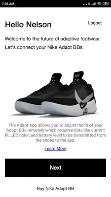 Nike Adapt android App screenshot 2